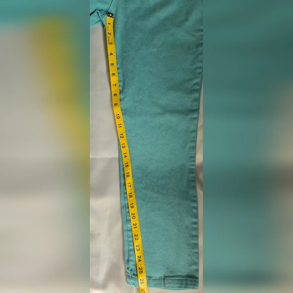 Gloria Vanderbilt Amanda Jeans Sz 4P  High Rise Straight Leg Turquoise Color - Picture 9 of 9